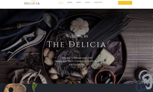 Delicia Restaurant Responsive WordPress Theme