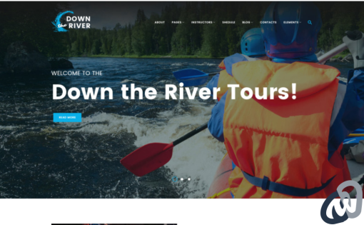 Down River Rafting Kayaking WordPress Theme