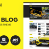 Glossel Car Blog Website Template based on Elementor WordPress Theme