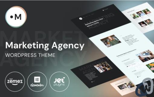 Marketing Agency Website Template for marketing services WordPress Theme