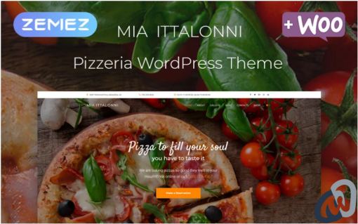 Mia Ittalonni Pizzeria ECommerce Modern Elementor WordPress Theme