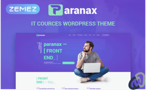 Paranax IT Courses Elementor WordPress Theme
