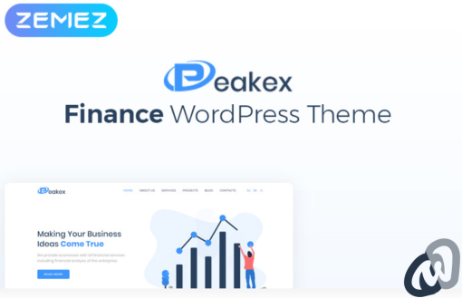 Peakex Finance Multipurpose Infographic Elementor WordPress Theme