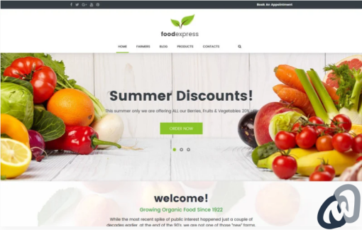Food Express Agriculture Farm WordPress Theme