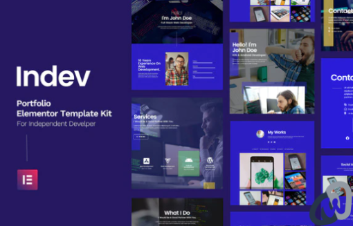 Indev Portfolio Elementor Template Kit For Developer