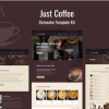 Justcoffee Cafe and Coffee Elementor Template Kit