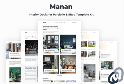 Manan Interior Designer Elementor Template Kit