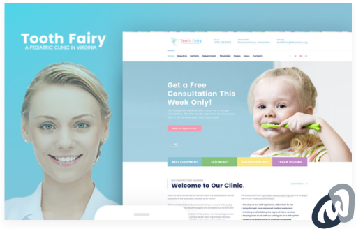 Tooth Fairy Pediatric Dentistry WordPress Theme
