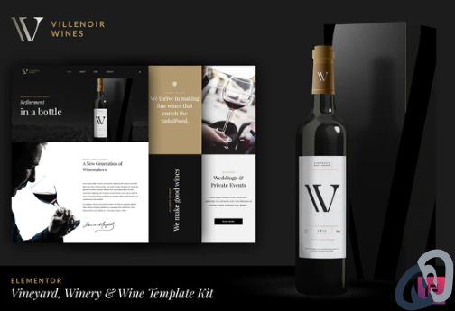 Villenoir Wine Template Kit