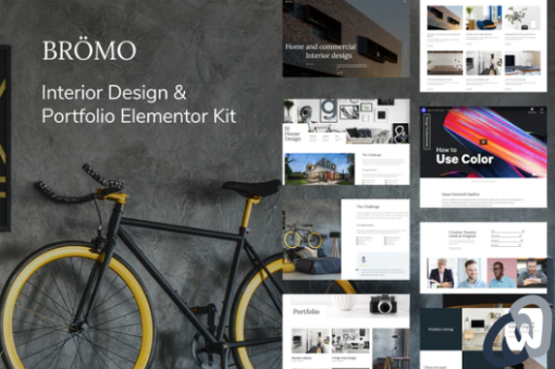 Bromo Interior Design Portfolio Template Kit