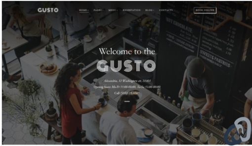 Gusto Cafe Restaurant WordPress Theme