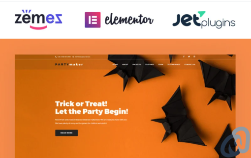 PartyMaker Halloween Party WordPress Theme