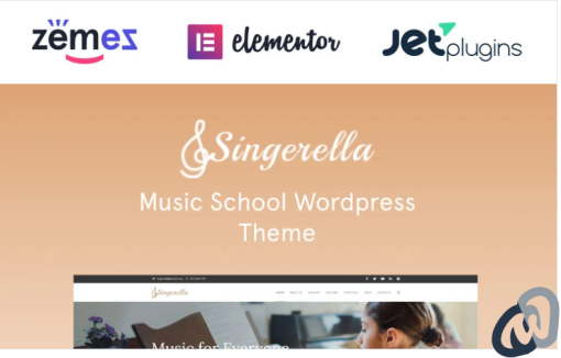 Singerella Music School WordPress Theme
