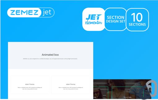 Vividy Animated Box Jet Sections Elementor Template