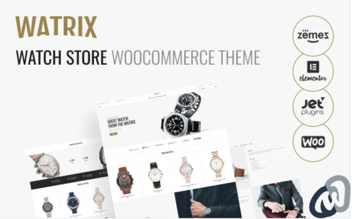 Watrix Watch Shop ECommerce Classic Elementor WooCommerce Theme