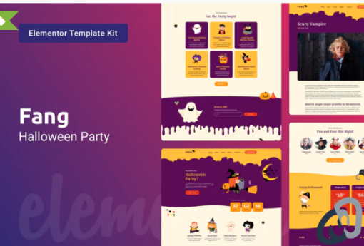 Fang Halloween Party Template Kit for Elementor