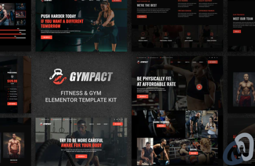 Gympact Fitness Gym Elementor Template Kit