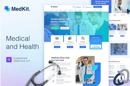MedKit Health Medical Elementor Template Kit