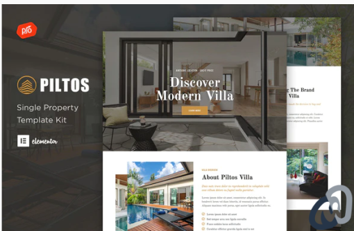 Piltos Single Property Elementor Template Kit