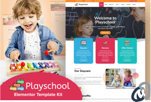 Playschool Childcare School Elementor Template Kit