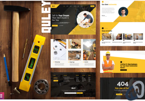 Quley Construction Engineering Elementor Template Kit