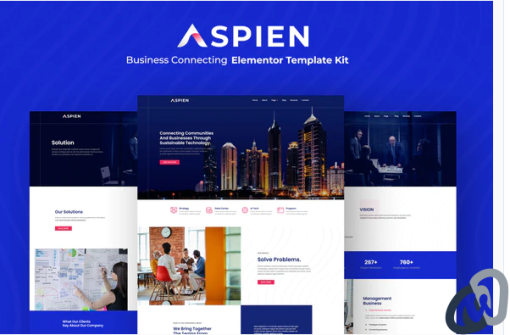 Aspien Business Connecting Elementor Template Kit