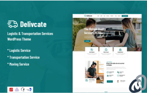 Delivcate – Logistic Transportation Service WordPress Theme 1