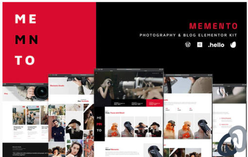 Memento Photography Blog Elementor Template Kit