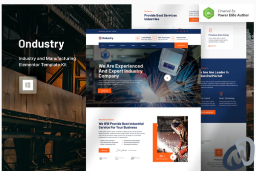 Ondustry – Industry Manufacturing Elementor Template Kit