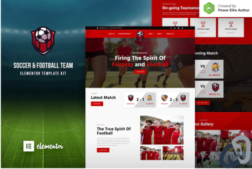 Socca – Football Team Sports Club Elementor Template Kit