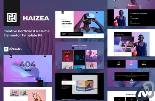 Haizea Creative Portfolio Resume Elementor Template Kit
